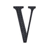 6inch Black Decorative Rhinestone Alphabet Letter Stickers DIY Crafts - V#whtbkgd