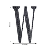 6inch Black Decorative Rhinestone Alphabet Letter Stickers DIY Crafts - W