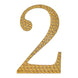 6inch Gold Decorative Rhinestone Number Stickers DIY Crafts - 2#whtbkgd