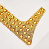 6 inch Gold Decorative Rhinestone Number Stickers DIY Crafts - 6