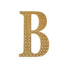 6inch Gold Decorative Rhinestone Alphabet Letter Stickers DIY Crafts - B#whtbkgd