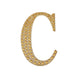 6inch Gold Decorative Rhinestone Alphabet Letter Stickers DIY Crafts - C#whtbkgd
