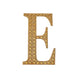 6 inch Gold Decorative Rhinestone Alphabet Letter Stickers DIY Crafts - E#whtbkgd