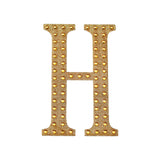 6 inch Gold Decorative Rhinestone Alphabet Letter Stickers DIY Crafts - H#whtbkgd