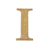 6 inch Gold Decorative Rhinestone Alphabet Letter Stickers DIY Crafts - I#whtbkgd