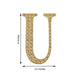 6inch Gold Decorative Rhinestone Alphabet Letter Stickers DIY Crafts - U