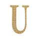 6inch Gold Decorative Rhinestone Alphabet Letter Stickers DIY Crafts - U#whtbkgd