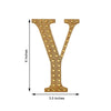 6 inch Gold Decorative Rhinestone Alphabet Letter Stickers DIY Crafts - Y