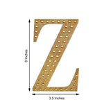 6 inch Gold Decorative Rhinestone Alphabet Letter Stickers DIY Crafts - Z