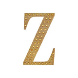 6 inch Gold Decorative Rhinestone Alphabet Letter Stickers DIY Crafts - Z#whtbkgd