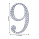 6 inch Silver Decorative Rhinestone Number Stickers DIY Crafts - 9