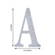 6 inch Silver Decorative Rhinestone Alphabet Letter Stickers DIY Crafts - A