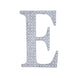 6 inch Silver Decorative Rhinestone Alphabet Letter Stickers DIY Crafts - E#whtbkgd