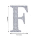6 inch Silver Decorative Rhinestone Alphabet Letter Stickers DIY Crafts - F