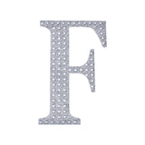 6 inch Silver Decorative Rhinestone Alphabet Letter Stickers DIY Crafts - F#whtbkgd