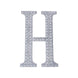 6 inch Silver Decorative Rhinestone Alphabet Letter Stickers DIY Crafts - H#whtbkgd