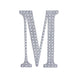 6 inch Silver Decorative Rhinestone Alphabet Letter Stickers DIY Crafts - M#whtbkgd