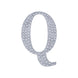 6 inch Silver Decorative Rhinestone Alphabet Letter Stickers DIY Crafts - Q#whtbkgd