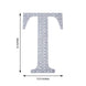 6 inch Silver Decorative Rhinestone Alphabet Letter Stickers DIY Crafts - T