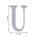 6 inch Silver Decorative Rhinestone Alphabet Letter Stickers DIY Crafts - U