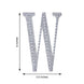 6 inch Silver Decorative Rhinestone Alphabet Letter Stickers DIY Crafts - W
