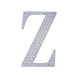 6 inch Silver Decorative Rhinestone Alphabet Letter Stickers DIY Crafts - Z#whtbkgd