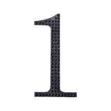 8 inch Black Decorative Rhinestone Number Stickers DIY Crafts - 1#whtbkgd