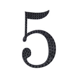 8 inch Black Decorative Rhinestone Number Stickers DIY Crafts - 5#whtbkgd