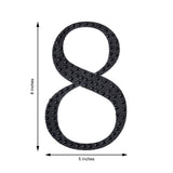 8 inch Black Decorative Rhinestone Number Stickers DIY Crafts - 8