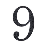 8 inch Black Decorative Rhinestone Number Stickers DIY Crafts - 9#whtbkgd