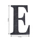 8 inch Black Decorative Rhinestone Alphabet Letter Stickers DIY Crafts - E