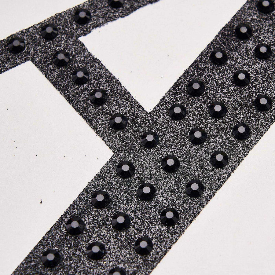 8 inch Black Decorative Rhinestone Alphabet Letter Stickers DIY Crafts - E