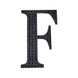 8 inch Black Decorative Rhinestone Alphabet Letter Stickers DIY Crafts - F#whtbkgd