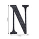 8inch Black Decorative Rhinestone Alphabet Letter Stickers DIY Crafts - N