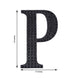 8 inch Black Decorative Rhinestone Alphabet Letter Stickers DIY Crafts - P