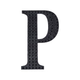 8 inch Black Decorative Rhinestone Alphabet Letter Stickers DIY Crafts - P#whtbkgd