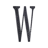 8 inch Black Decorative Rhinestone Alphabet Letter Stickers DIY Crafts - W#whtbkgd