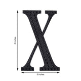 8 inch Black Decorative Rhinestone Alphabet Letter Stickers DIY Crafts - X