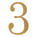 8 Inch | Gold Decorative Rhinestone Number Stickers DIY Crafts - 3#whtbkgd