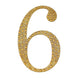 8inch Gold Decorative Rhinestone Number Stickers DIY Crafts - 6#whtbkgd