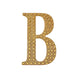 8inch Gold Decorative Rhinestone Alphabet Letter Stickers DIY Crafts - B#whtbkgd