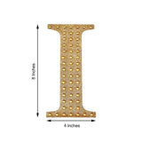 8inch Gold Decorative Rhinestone Alphabet Letter Stickers DIY Crafts - I