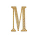 8inch Gold Decorative Rhinestone Alphabet Letter Stickers DIY Crafts - M#whtbkgd
