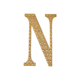8inch Gold Decorative Rhinestone Alphabet Letter Stickers DIY Crafts - N#whtbkgd