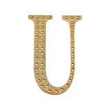 8inch Gold Decorative Rhinestone Alphabet Letter Stickers DIY Crafts - U#whtbkgd