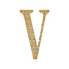 8inch Gold Decorative Rhinestone Alphabet Letter Stickers DIY Crafts - V#whtbkgd