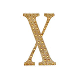 8inch Gold Decorative Rhinestone Alphabet Letter Stickers DIY Crafts - X#whtbkgd