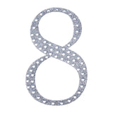 8 Inch Silver Decorative Rhinestone Number Stickers DIY Crafts - 8#whtbkgd