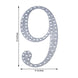 8 Inch Silver Decorative Rhinestone Number Stickers DIY Crafts - 9