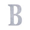 8 Inch Silver Decorative Rhinestone Alphabet Letter Stickers DIY Crafts - B#whtbkgd